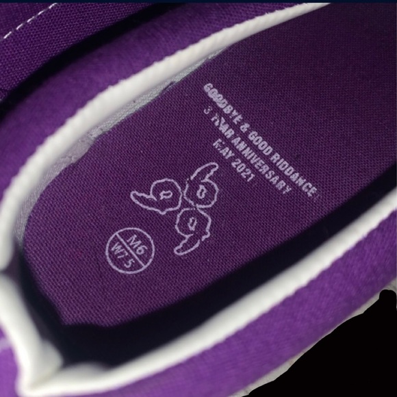 999 “No Vanity” 3 Year Anniversary Purple Slip Ons
